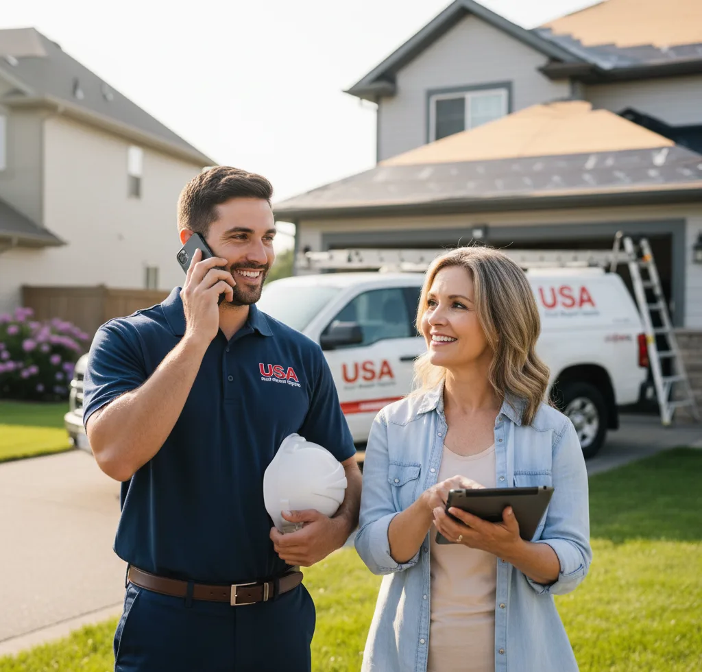 USA Roof Repair Experts customer support in Bourg